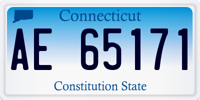 CT license plate AE65171