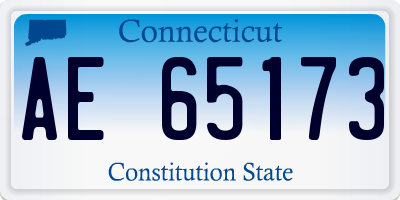 CT license plate AE65173