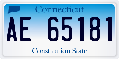 CT license plate AE65181