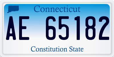 CT license plate AE65182