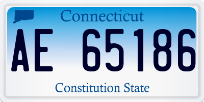 CT license plate AE65186