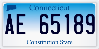 CT license plate AE65189