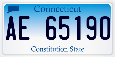 CT license plate AE65190