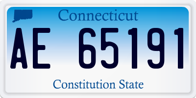 CT license plate AE65191