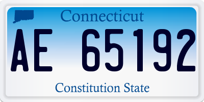 CT license plate AE65192