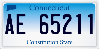 CT license plate AE65211