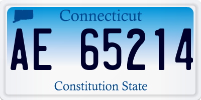 CT license plate AE65214