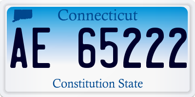 CT license plate AE65222