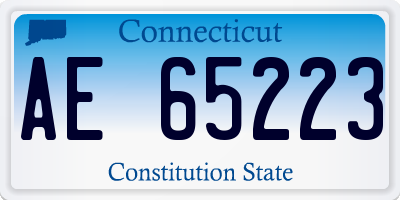 CT license plate AE65223
