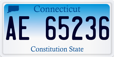 CT license plate AE65236