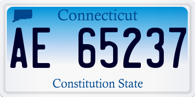 CT license plate AE65237