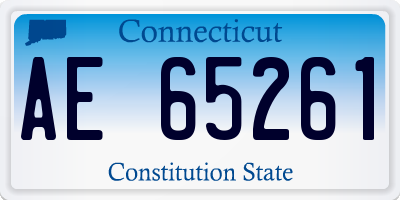 CT license plate AE65261