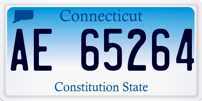 CT license plate AE65264