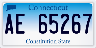 CT license plate AE65267