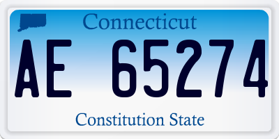 CT license plate AE65274