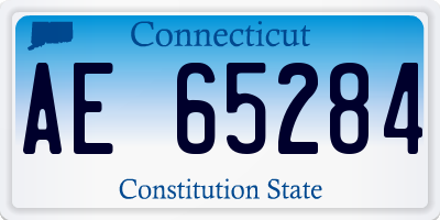 CT license plate AE65284