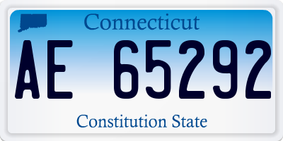 CT license plate AE65292