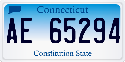CT license plate AE65294