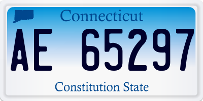 CT license plate AE65297