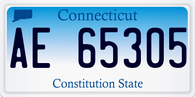 CT license plate AE65305