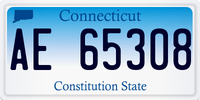 CT license plate AE65308