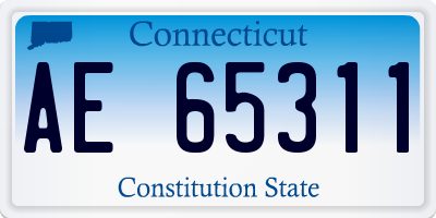 CT license plate AE65311