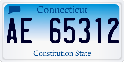 CT license plate AE65312