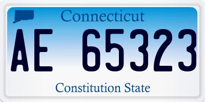 CT license plate AE65323