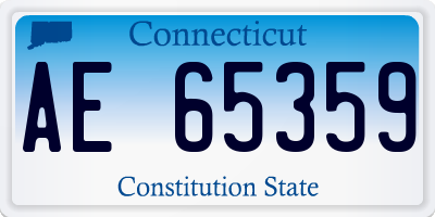 CT license plate AE65359