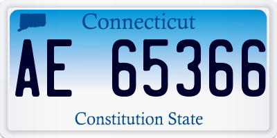 CT license plate AE65366