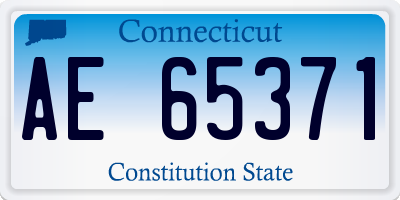 CT license plate AE65371