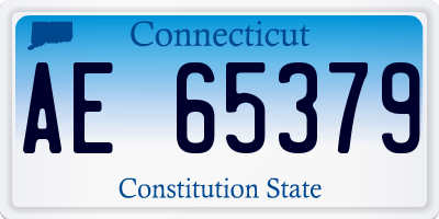 CT license plate AE65379