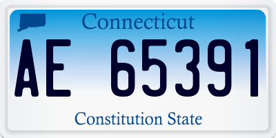 CT license plate AE65391