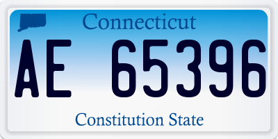 CT license plate AE65396