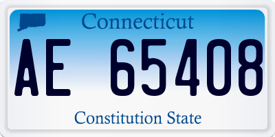 CT license plate AE65408