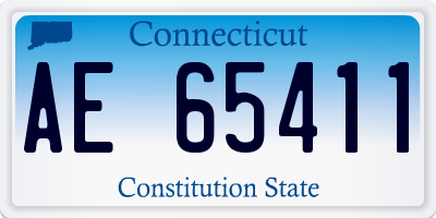 CT license plate AE65411