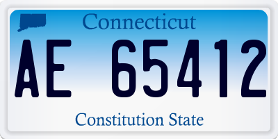 CT license plate AE65412
