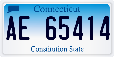 CT license plate AE65414
