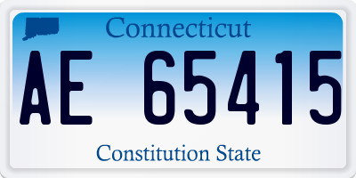CT license plate AE65415