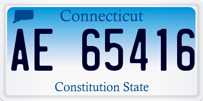 CT license plate AE65416
