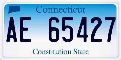 CT license plate AE65427