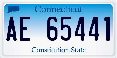 CT license plate AE65441