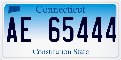 CT license plate AE65444