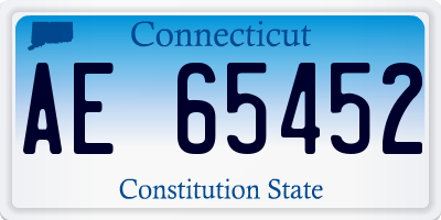 CT license plate AE65452