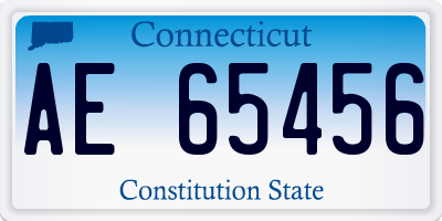 CT license plate AE65456