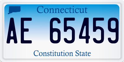 CT license plate AE65459