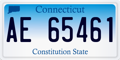CT license plate AE65461
