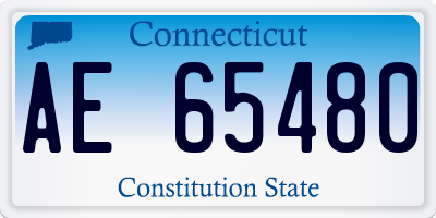 CT license plate AE65480
