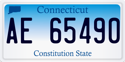 CT license plate AE65490