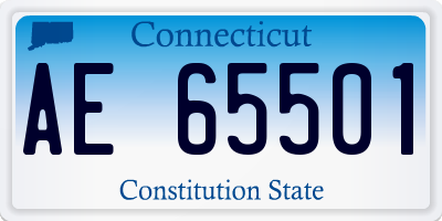CT license plate AE65501